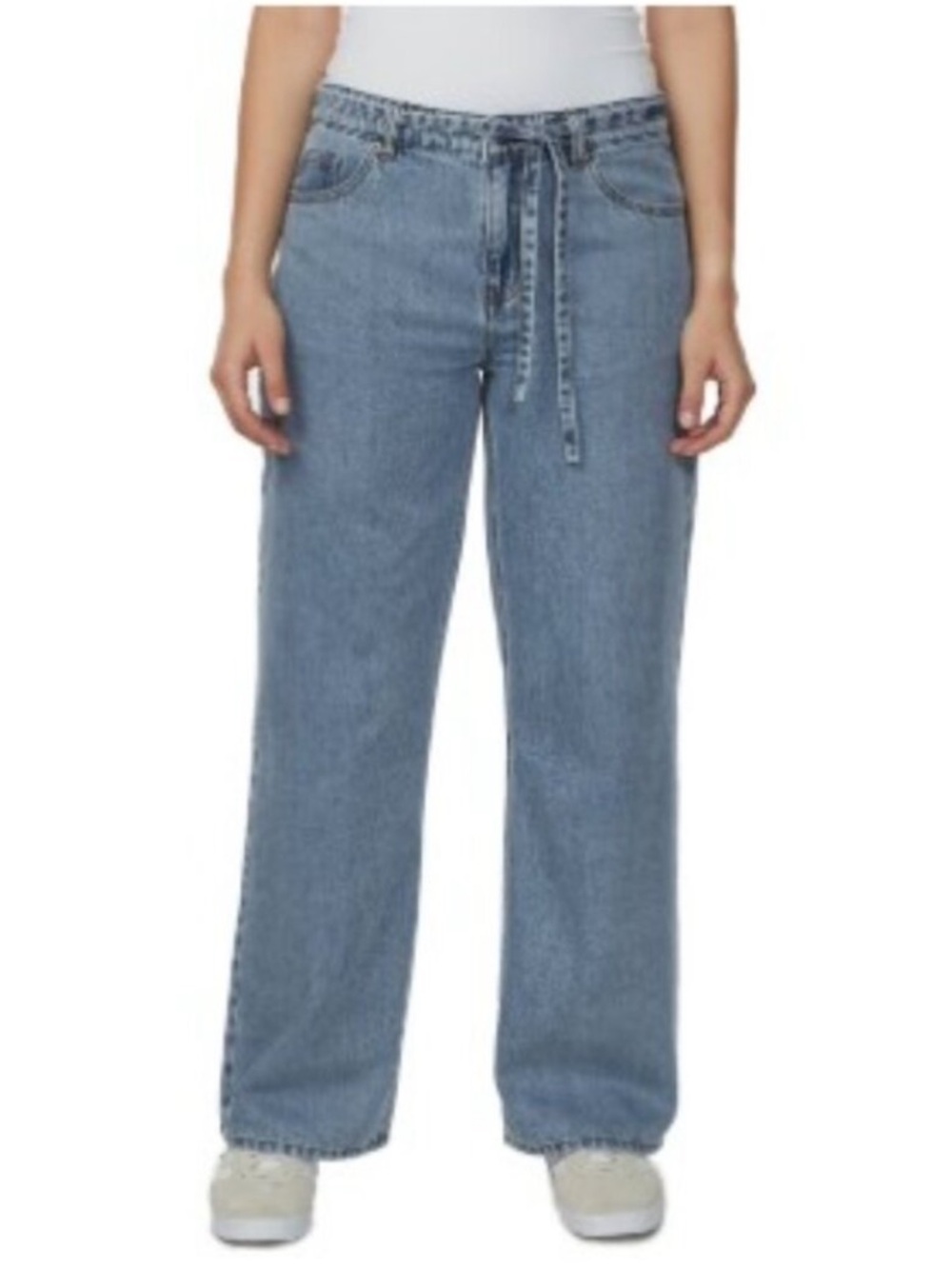 Buffalo Jeans Women's Wide Leg Belted Jean Light Wash size 12